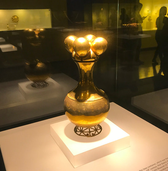 Poporo Quimbaya, pieza del Museo del oro. Imagen recuperada de https://www.flickr.com/photos/eliasroviello/34856976696