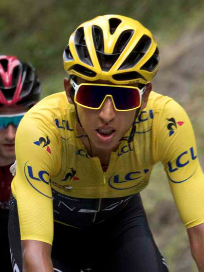 Egan Bernal, en el Tour de Francia. Imagen recuperada de https://commons.wikimedia.org/wiki